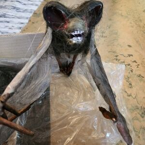 Realistic Hanging Bat Decor